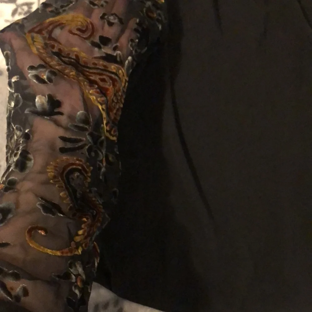 Umgee Black Velvet Burnout Bell Sleeve Blouse - Picture 5 of 8